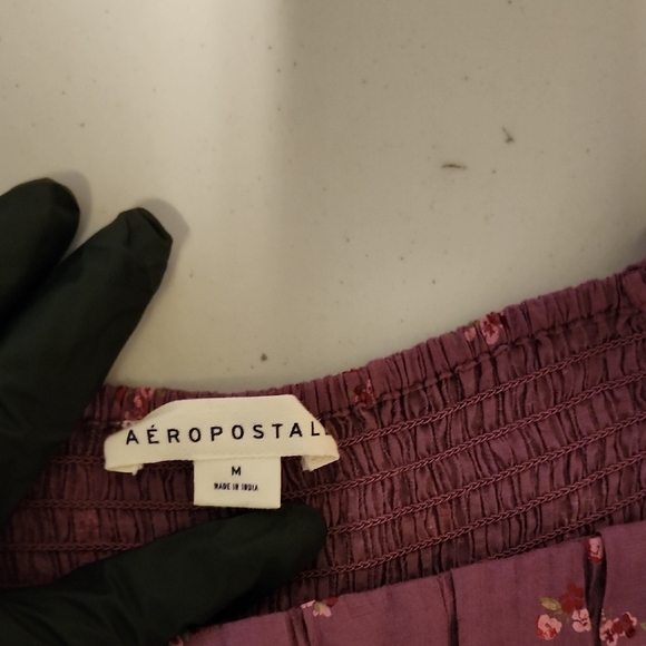 Aeropostale Mauve Floral Midi Dress - Picture 2 of 7